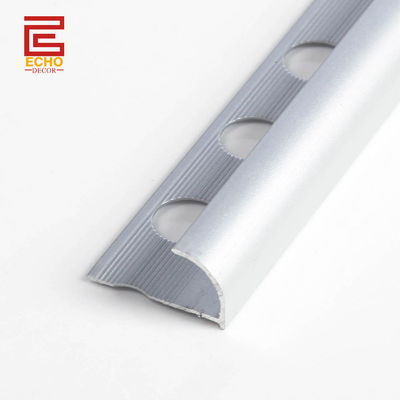 Kalite  Aluminum Anodized Silver Outside Corner Trim Bullnose Edge Tile Trim Fabrika