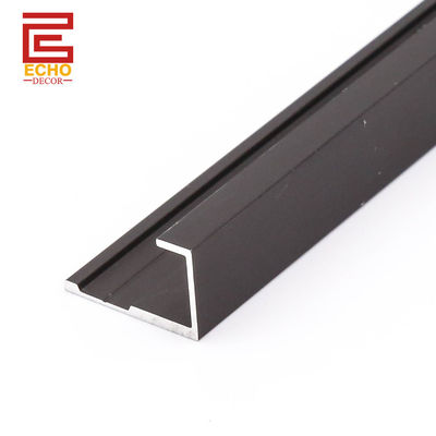 Kalite  Decorative Wall Panel Trim Matte Black Aluminium End Cap Trim For PVC Panel Fabrika