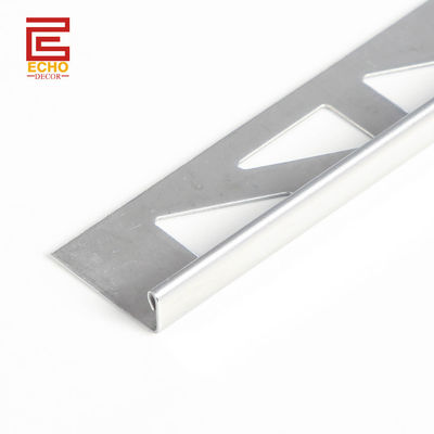 10mm Akıllı Düz Kenarlı Pampalı Pampalı Chrome Metal Köşesi Çapı Dış Köşeler için