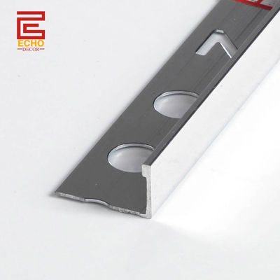 10mm Dekoratif Seramik Pampalı Geçiş Şerit Gri Krom Pampalı Kenar Şerit