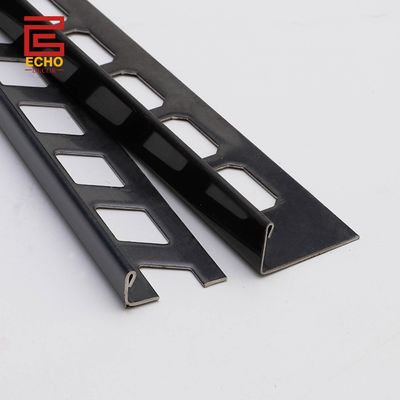 Durabe Siyah Kelepçe Son Kapı Trim Paslanmaz Çelik Yer Kelepçesi Sınır Trim 11mm