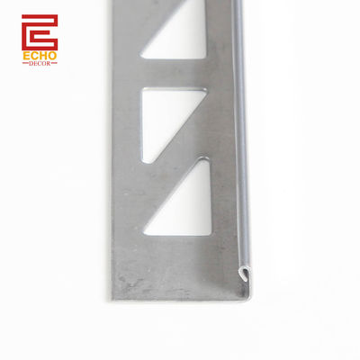 Fırçalı L şeklinde Metal Kenarlık Şeritleri Paslanmaz Çelik 6mm Tile Edge Trim