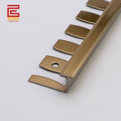 CE ISO 6mm Paslanmaz Çelik Taş Trim Metal Bakır Taş Taş Yere Taş Trim