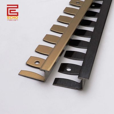 Metal Kavisli Esnek Zemin Geçiş Şeritleri Taş veya Ahşap Laminat Zeminler için