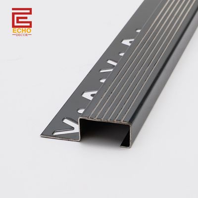 Kalıcı Siyah Metal Merdiven Burnu 2 Inç Dış Merdiven Kenarı