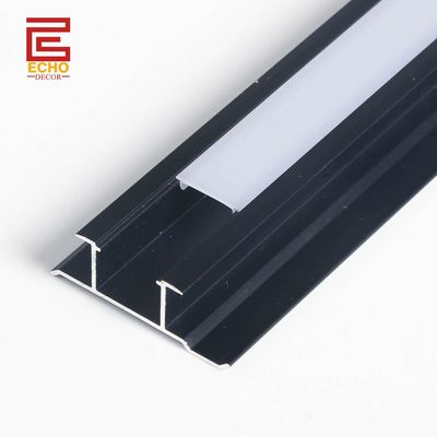 Yumuşak Siyah Alüminyum LED Profili 3m Tavan Dekorasyonu İçin