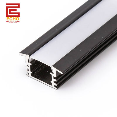 Esnek Alu LED Profili U Şekli Siyah LED Şerit Profili Konut Dekorasyonu İçin