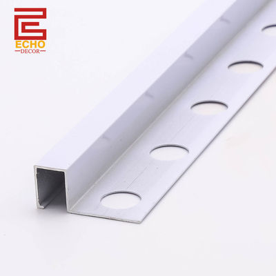 Dış Köşesi Alüminyum Kare Metal Kenar Plakası 10mm Beyaz