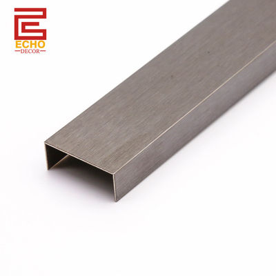 Banyo Seramik Karosu İçin 20mm Fırçalanmış Siyah Metal Kenar Karo Döşemesi
