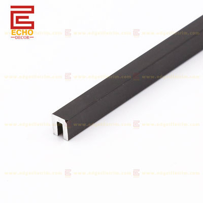 Siyah Alüminyum Kelepçeler Dekorasyon Backsplash Duvar Kelepçeleri Sınır şeritleri 15mm