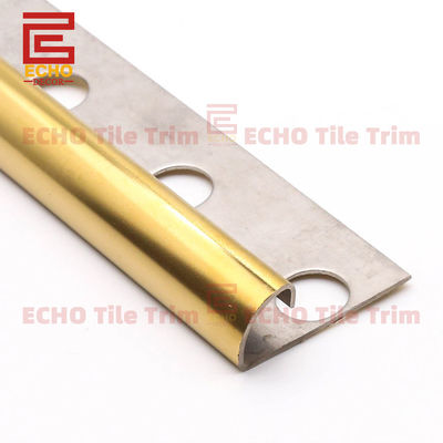 Modern Metal Altın Bullnose Edge Tile Trim Tile Corner Edge 12 mm