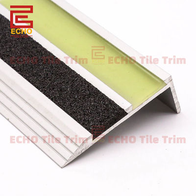 Lüminesans L Şekilli Alüminyum Merdiven Kenar Merdiven Burun Trimi