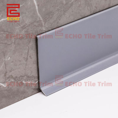 Modern Alüminyum Gri Süpürgelik Trim Kapak Süpürgelik Profilleri